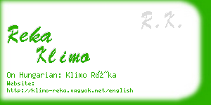 reka klimo business card